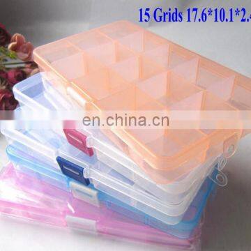 15 Grids Storage box plastic jewelry box plastic