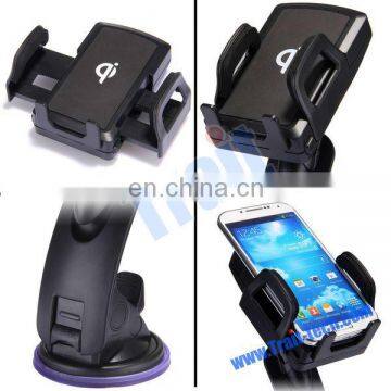 Universal Qi Car Charger Holder for Smartphones with Adjustable Mount and Sucker