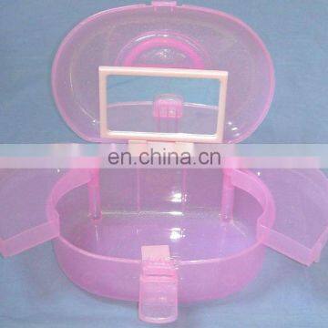 PP make up tool box,mirror make up box