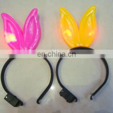 cheap party plastic LED flashing lighted rabbit bunny ear headband PH-0039