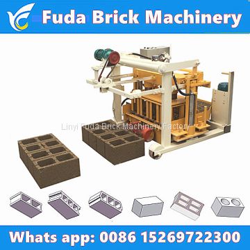 Fuda block machinery QT40-3A movable brick machine, egg laying concrete block machine