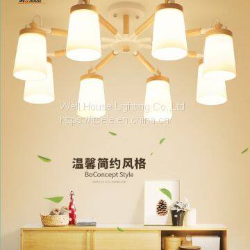 LED Chandelier Living Room Restaurant the Bedroom Wood Minimalist Modern Wind Industry With Creative Japanese-style photo-5