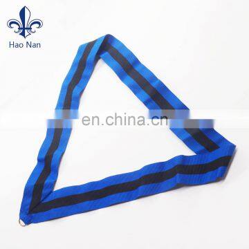 Best price silk screen printing 3D logo effect custom ribbon for medal