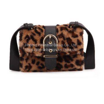 leopard-print hair crossbody bag