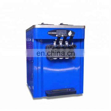 Low Price Small Capacity Mini Table Top Commercial 22-25L R22 220V 50Hz 3 Flavor Soft Ice Cream Machine