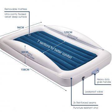 Junior Airbed Airlock Kids Inflatable Child Kiddy Air Mattress