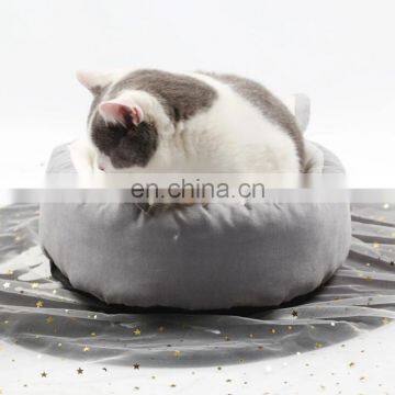 Cat Bed Round Pet Bed for Cats, Kittens, Puppies and Small Dogs Washable Pet Bed With Waterproof Bottom photo-6