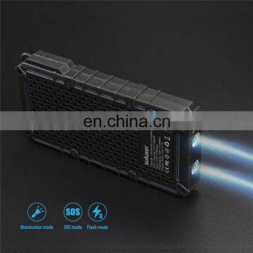 10000mah Solar Charger Power Bank with LED Light