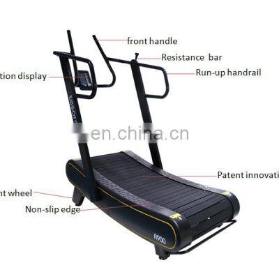 Without Motor Running Machine Body Fitness Commercial Equipment Factory Direct Sale Gym Fitness Woodway Curved Treadmill photo-5