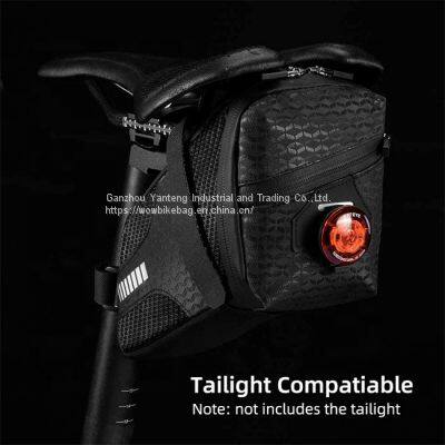Reflective Rear Cycling Saddle Bag Taillight MTB Rode Bike Large Capacity Bag Bicycle Accessories Pouch photo-2