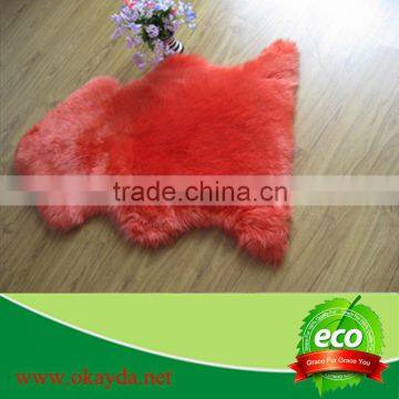 Sheep skin rug colored