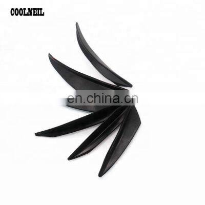 Auto Body Black Carbon Fiber Spoiler Fit Front Bumper Lip Splitter Fin Air Knife photo-5