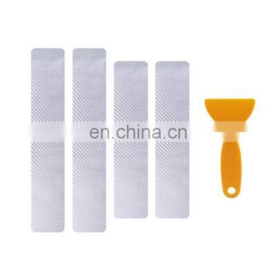 4Pcs Universal 3D Car Rear Windshield Sticker One Way 3D Embossed Car Stickerbon Fiber Embossed Plastic Sticker Pedal photo-5