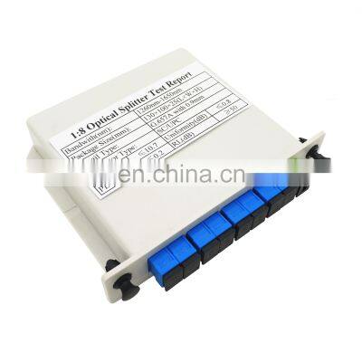 1x8 SC UPC LGX Box PLC Optical Splitter Single Mode LGX Module PLC Splitter 1x8 plc fiber optical splitter