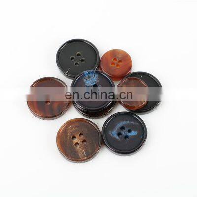 4Hole Brand Color Custom Horn Button For Garment Coat