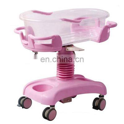 Movable ABS Plastic New Born Baby Bed Infants Hydraulic Baby Cot for Hospital use