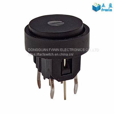 12mm White LED Cap CIRCLE 12V 50mA Momentary Tact Push Button Switch