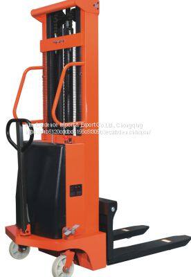 Semi-electric Stacker With Portable Self Lift Ability Fork Stacker Hydraulic Truck photo-2