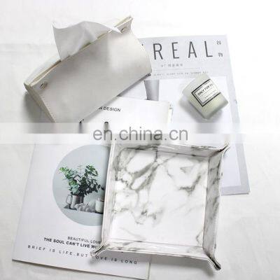 Leather Tray Desktop Jewelry PU Leather Tray Foldable Leather Tray photo-2