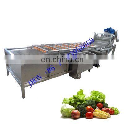 Low Consumption High Efficiency Vegetable Bubble Washing Line Vegetable Fruit Washing Machine