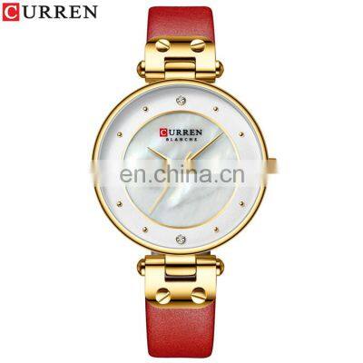CURREN 9056 Charm Quartz Leather Strap Casual Elegant Ladies Bracelet Hand Watch Online