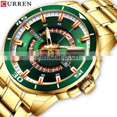 CURREN 8359 Popular Design Quality Watches For Men Stainless Steel Strap Quartz Business Cool Male Wrist Watch