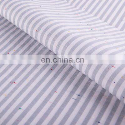 Factory Price Dress Making 1%polyester 99%cotton Plain Stripe Fabric for Women Garment photo-4