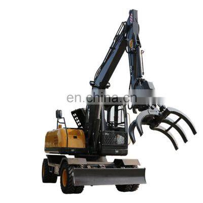 Hot Sale Mini Wheeled Digger Excavators China New Design 8 ton Excavator With Grabber