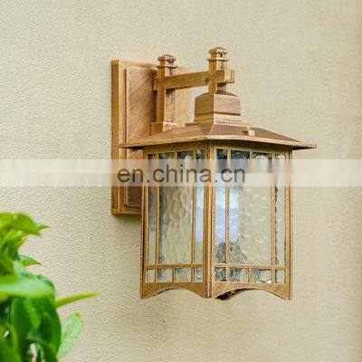 Outdoor Waterproof LED Wall Lamp Country Aisle Balcony Bedside Garden European Retro LED Wall Light