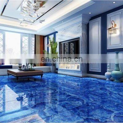 Wholesale Blue Veins Egyptian Artificial Marble Floor Tiles photo-5