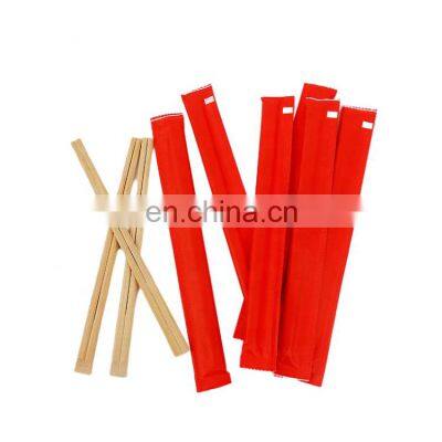 Brown Color Disposable  Bamboo Carbonized Chopsticks  With Individual Full Paper Wrapper