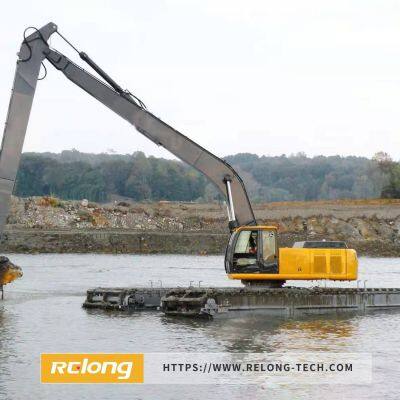 High Quality Amphibious Excavator With Dredging Pump Ponton Excavator