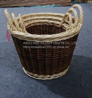 New Design Oval Wicker Woven Flower Garden Basket with Ear Handle