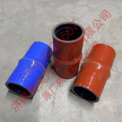 SHACMAN Heavy Truck Parts Delong Truck Accessories Original Factory Radiator Outlet Connection Rubber Tube TZ_ Silicone Rubber Tube DZ91259535201 photo-2