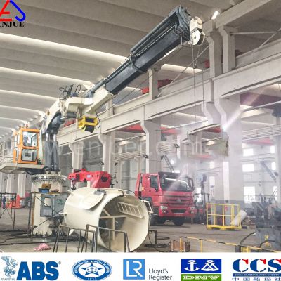 High Quality and  Cheap Price Medium-Duty20 Ton 30 M Straight Arm Telescopic  Boom  Deck  Crane Marine Offshore Ship Deck Cranes