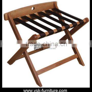 LG-058 Foldable Solid Beech Wood Hotel Luggage Rack