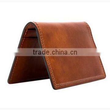 Factory Customize Italian Old Leather Card Case RFID Blocking Lining Card Pocket photo-3