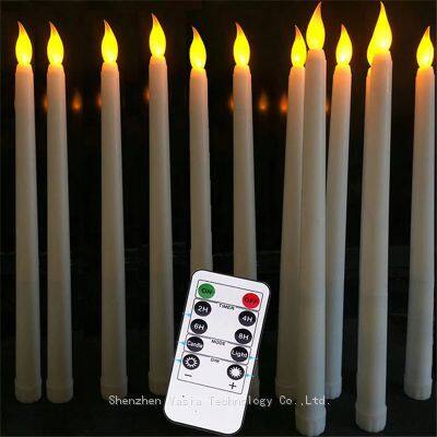 Factory Direct: 6 Inch Plastic Flameless Taper Candles With Timer & Remote. Realistic Flickering, Bulk for Christmas/Wedding/Outdoor Decor photo-5