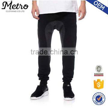 Hot Sale Custom Terry Drop Crotch Joggers With Zipper Pockets