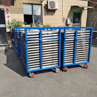 Industrial Mobile Storage Shelf Rack, Galvanized Steel Rolling Utility Cart With 50 Shelves for PCB Drying and Material Handling