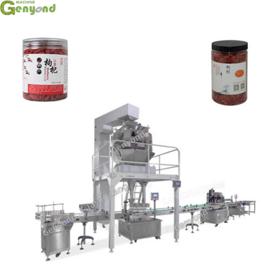 Máquina de llenado de frascos, botellas y latas de encurtidos de pimiento