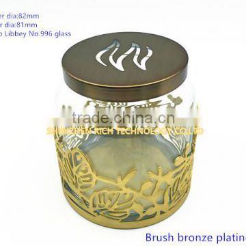 82mm Brush bronze plating candle lid