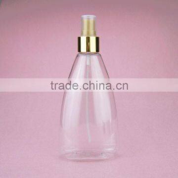 8oz 250ml Clear PET Plastic Flat Liquor bottle