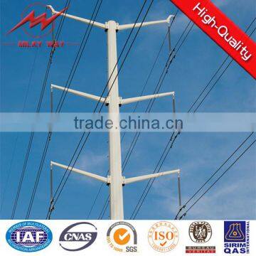Powder Coating 12m treated cctv steel pole with Cross Arm                        
                                                                                Supplier's Choice