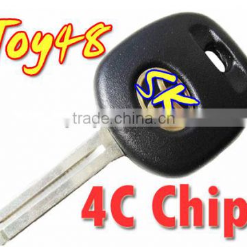 High Quality Transponder Key With 4C Chip(TOY48 Blade) for toyota