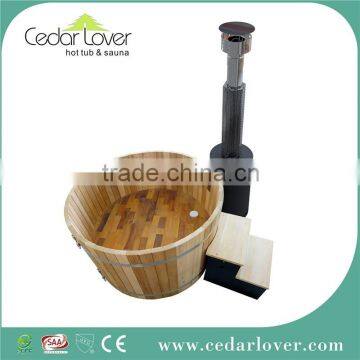 Chinese outdoor round wood fired portable hot tub