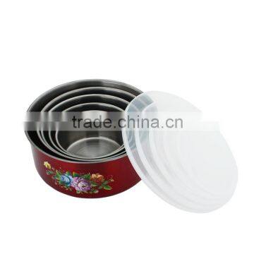 Factory Indan Kitcheware Colorful Stainless Steel Food Containers Set With Lid photo-4
