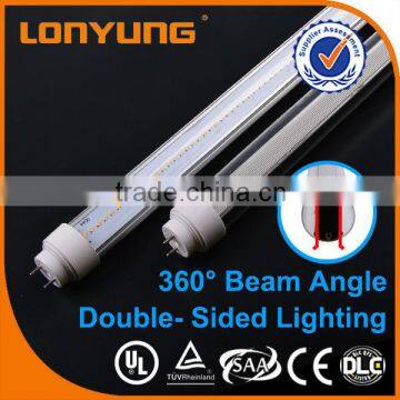 T10 double-side 4ft 1200mm led light tube t8 18w Warm/Pure/Cool White High Efficient