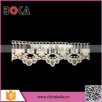 BOKA Chemical Cotton Lace Flower Designs, Crochet Flower Scalloped Lace Trimming