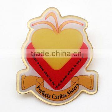 custom metal school lapel pin badge